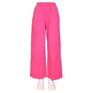 MCQ Wide Leg Pants with Embroidered Detail Women FUCHSIA